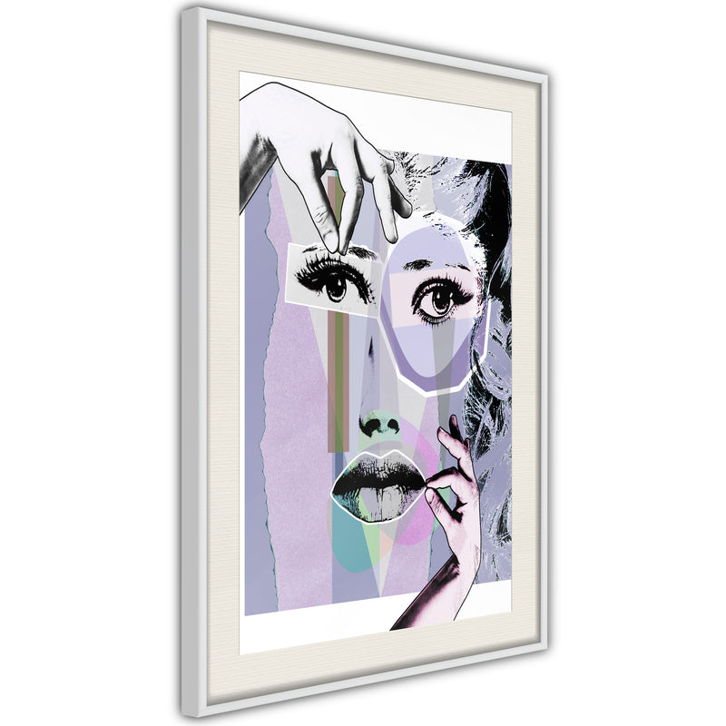 Poster - Pieced Together  - wit passepartout