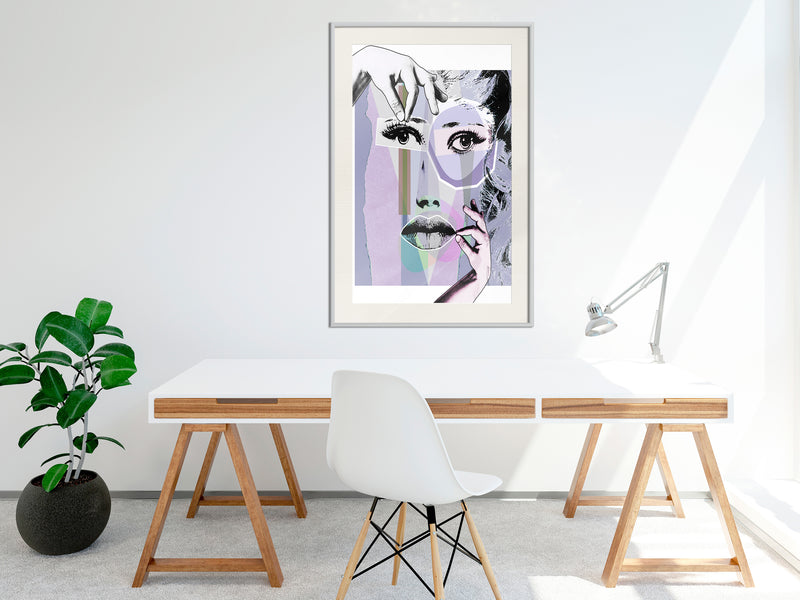 Poster - Pieced Together  - wit passepartout