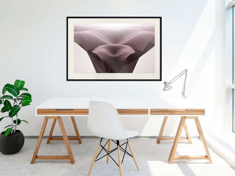 Poster - Surreal Dunes  - zwart passepartout