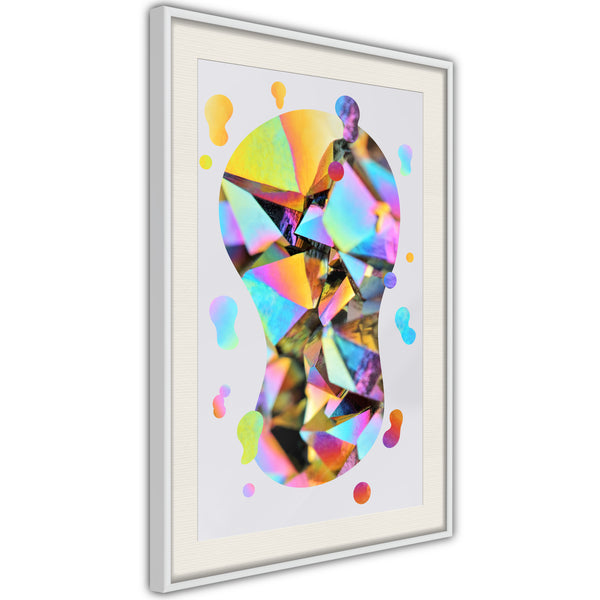 Poster - Abstract Light Bulb  - wit passepartout