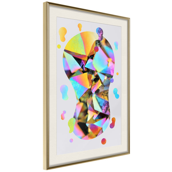 Poster - Abstract Light Bulb  - goud passepartout