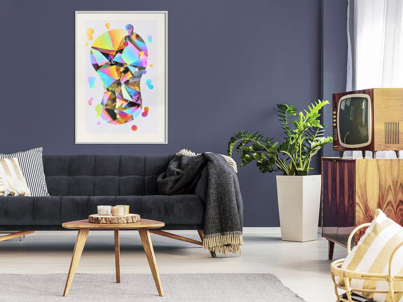 Poster - Abstract Light Bulb  - wit passepartout
