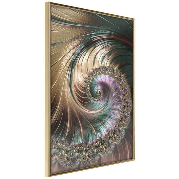 Poster - Iridescent Spiral  - goud