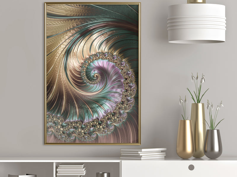 Poster - Iridescent Spiral  - goud