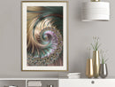 Poster - Iridescent Spiral  - goud passepartout