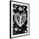 Poster - Entangled Heart  - zwart passepartout