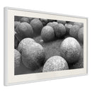 Poster - Stone Spheres  - wit passepartout