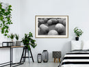 Poster - Stone Spheres  - goud passepartout