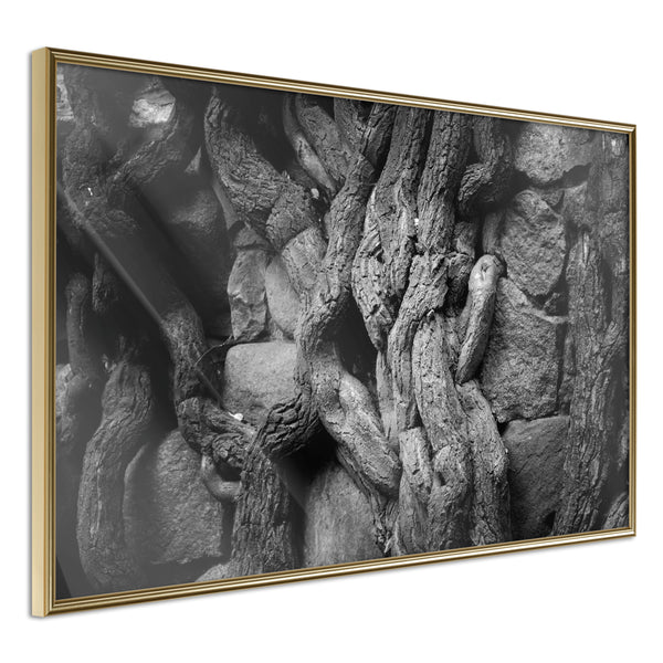 Poster - Strong Roots  - goud