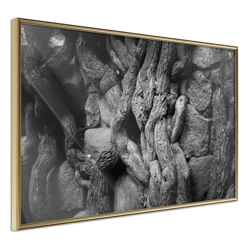 Poster - Strong Roots  - goud