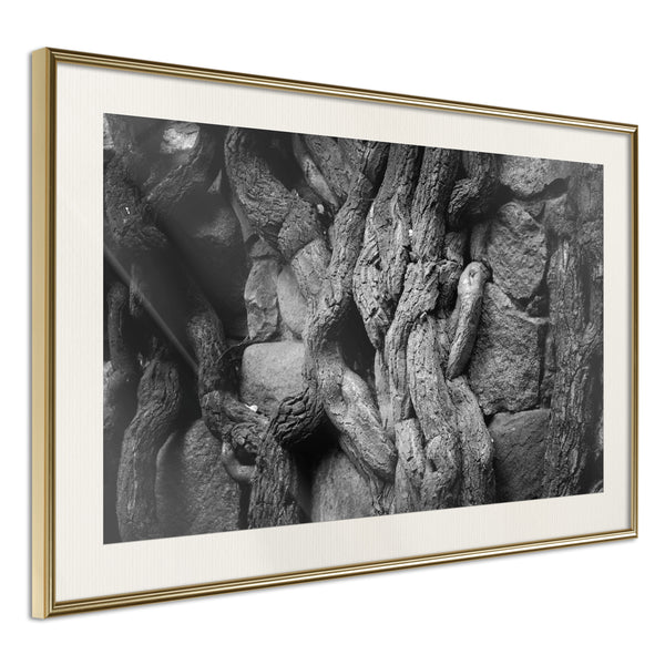 Poster - Strong Roots  - goud passepartout