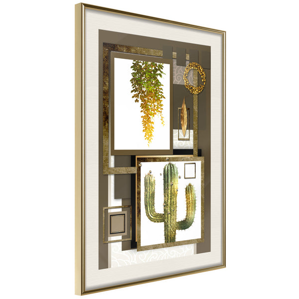 Poster - Home Gallery  - goud passepartout