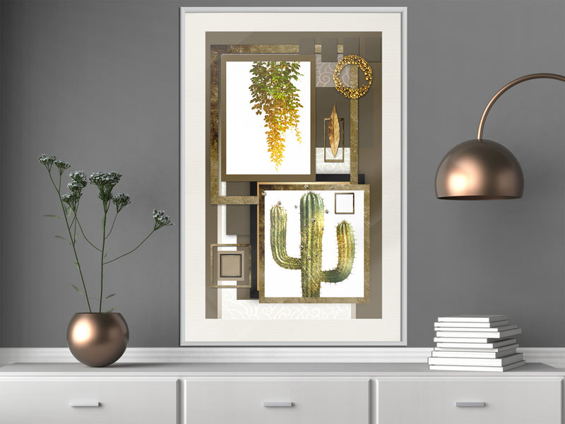 Poster - Home Gallery  - wit passepartout