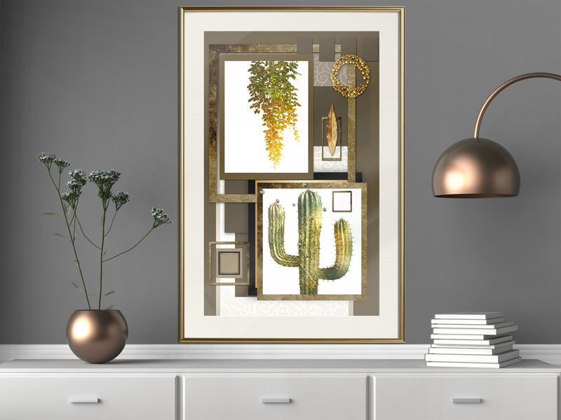 Poster - Home Gallery  - goud passepartout