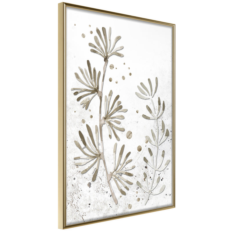 Poster - Dried Plants  - goud