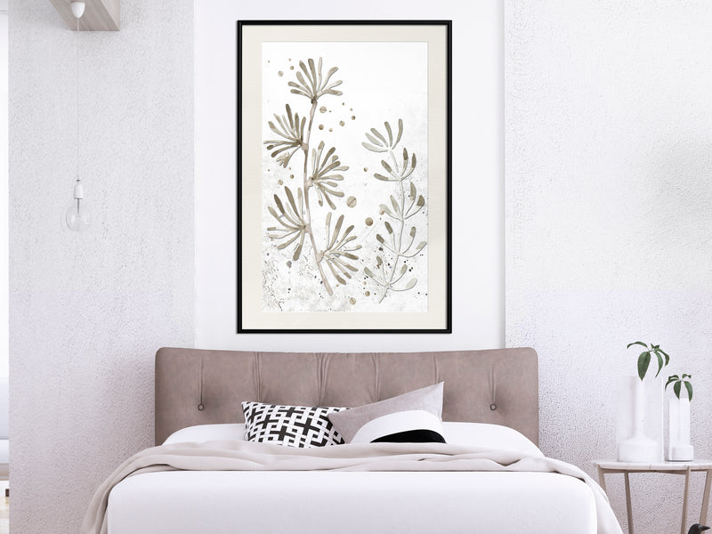 Poster - Dried Plants  - zwart passepartout