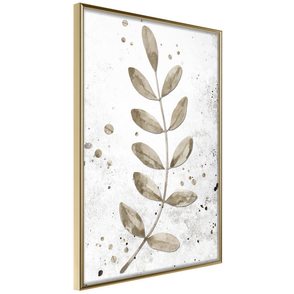 Poster - Dried Twig  - goud
