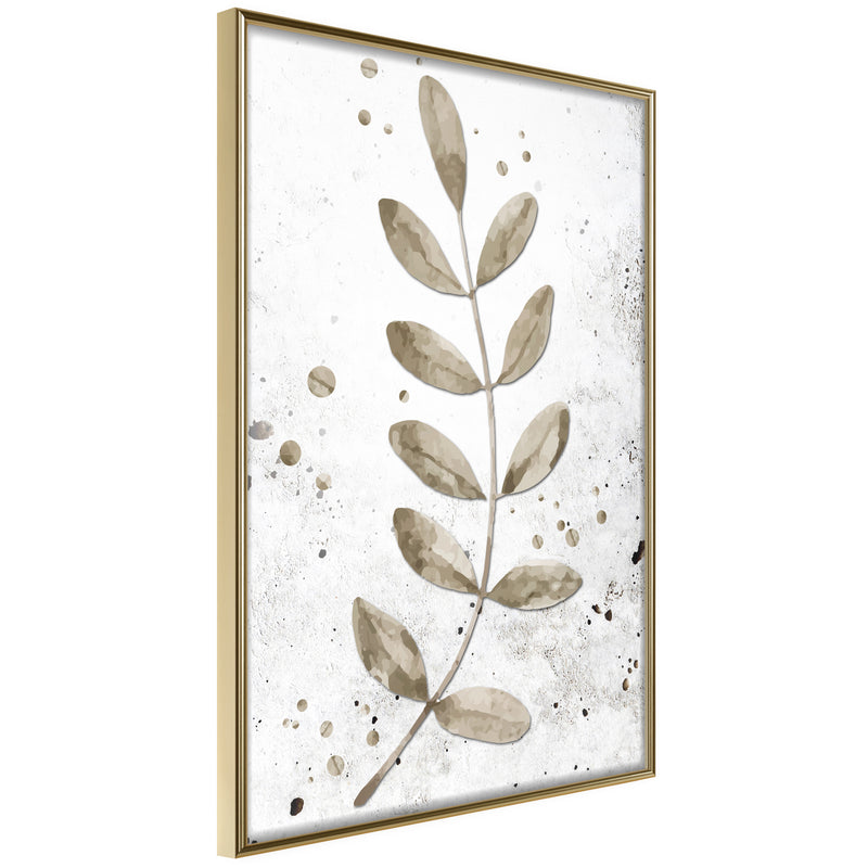 Poster - Dried Twig  - goud