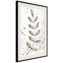 Poster - Dried Twig  - zwart passepartout