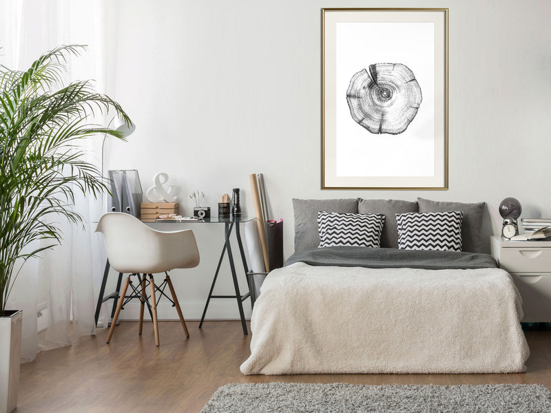 Poster - Tree Rings  - goud passepartout
