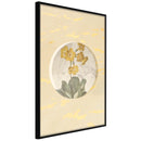 Poster - Flowers and Marble  - zwart