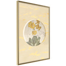 Poster - Flowers and Marble  - goud