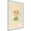 Poster - Flowers and Marble  - wit passepartout