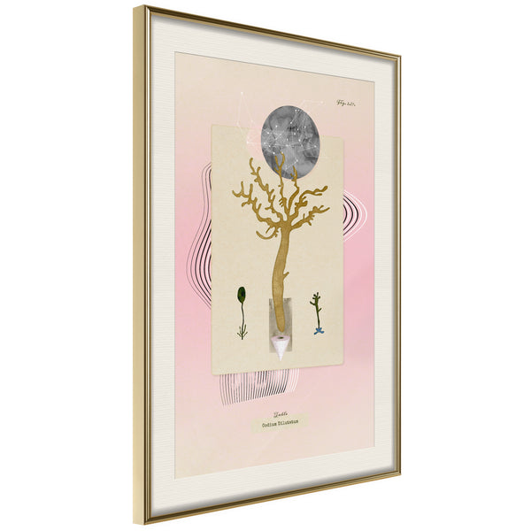 Poster - Aquatic Plant  - goud passepartout