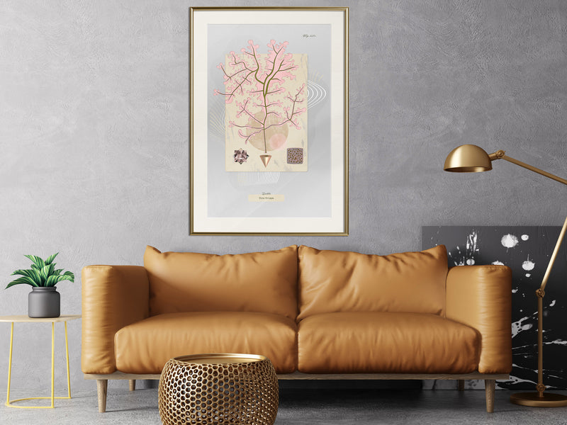Poster - Seaweed  - goud passepartout