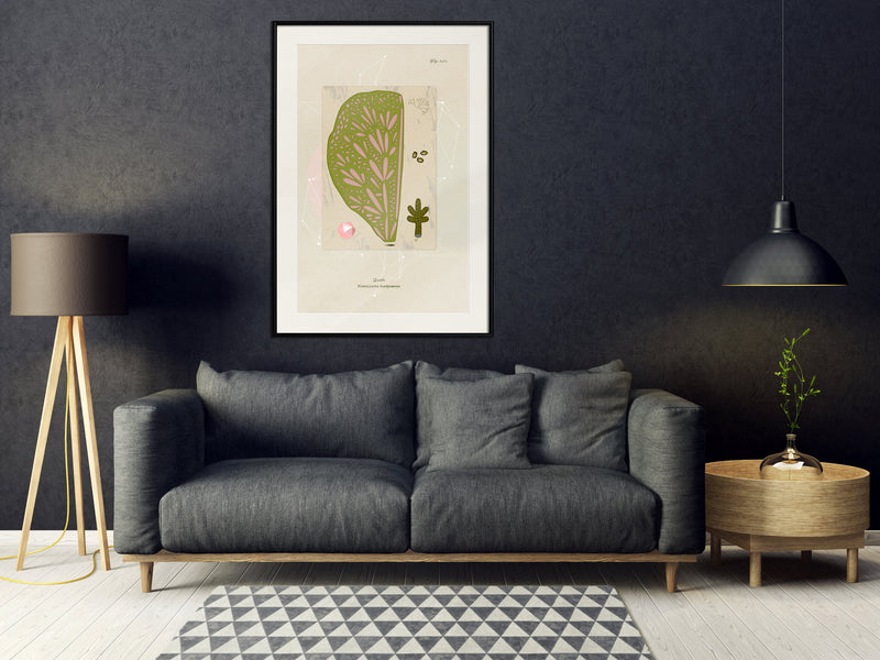 Poster - Cross Section of a Leaf  - zwart passepartout