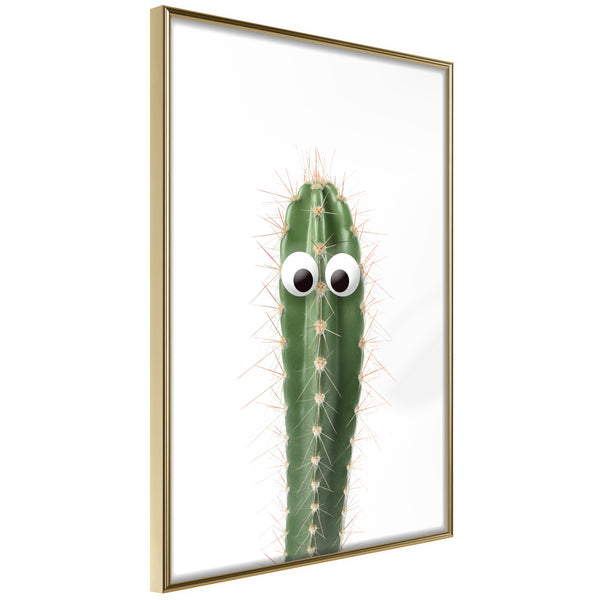 Poster - Funny Cactus I  - goud
