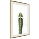 Poster - Funny Cactus I  - goud passepartout