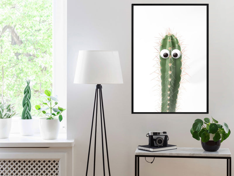 Poster - Funny Cactus I  - zwart