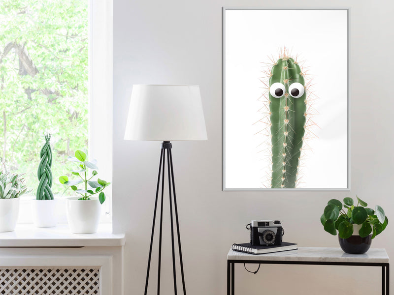 Poster - Funny Cactus I  - wit