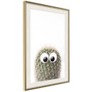 Poster - Funny Cactus II  - goud passepartout