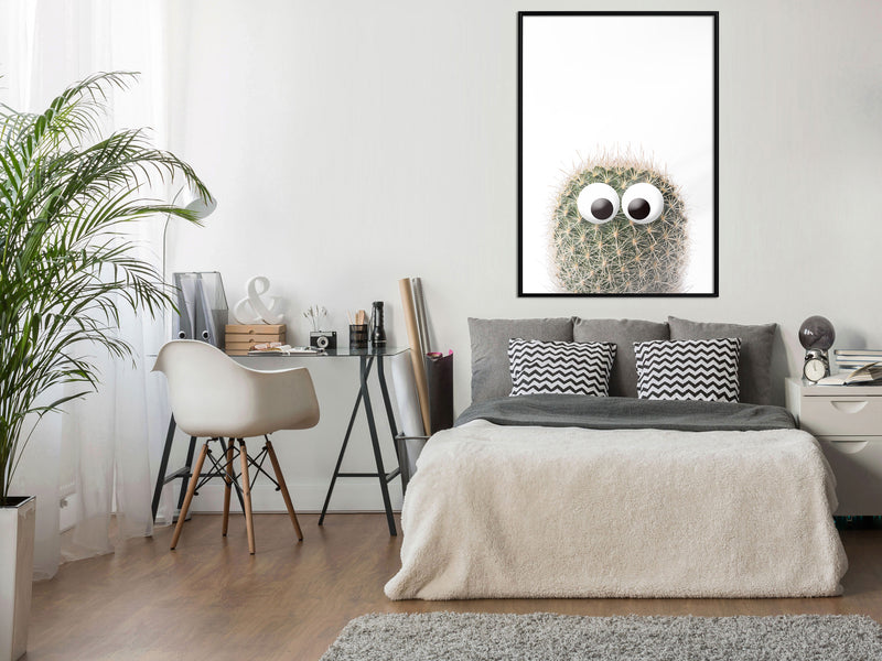 Poster - Funny Cactus II  - zwart