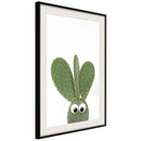 Poster - Funny Cactus III  - zwart passepartout