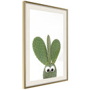 Poster - Funny Cactus III  - goud passepartout