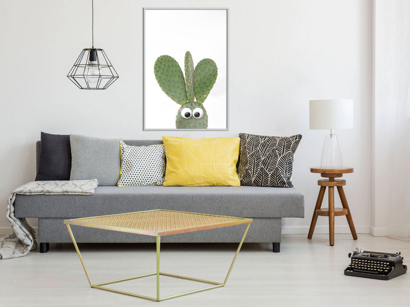 Poster - Funny Cactus III  - wit