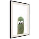 Poster - Funny Cactus IV  - zwart passepartout