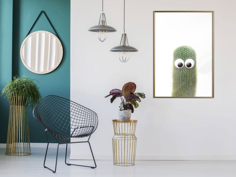 Poster - Funny Cactus IV  - goud