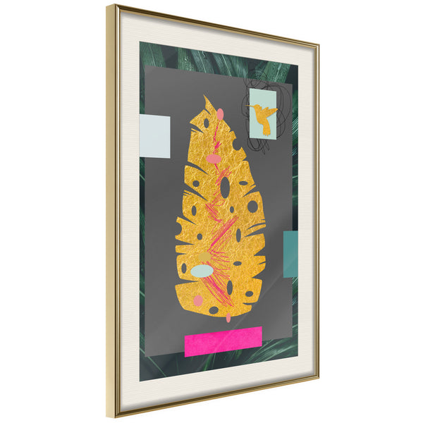 Poster - Botanical Treasure  - goud passepartout