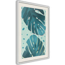 Poster - Pastel Monstera Leaves  - wit passepartout