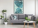 Poster - Pastel Monstera Leaves  - zwart