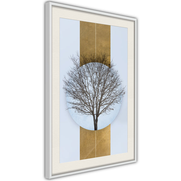 Poster - Passing  - wit passepartout