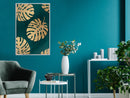Poster - Gilded Monstera Leaves  - wit