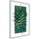 Poster - Gilded Palm Leaf  - wit