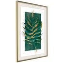 Poster - Gilded Palm Leaf  - goud passepartout
