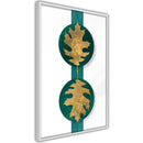 Poster - Gilded Oak Leaves  - wit