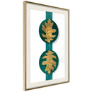 Poster - Gilded Oak Leaves  - goud passepartout